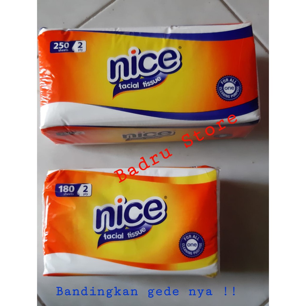 LEBIH GEDE ! FACIAL TISU NICE  250 SHEET 2 PLY-2