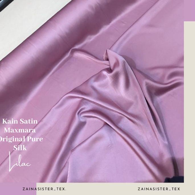 [7.7] Kain Satin Maxmara Premium Meteran Warna Ungu Lilac !!!