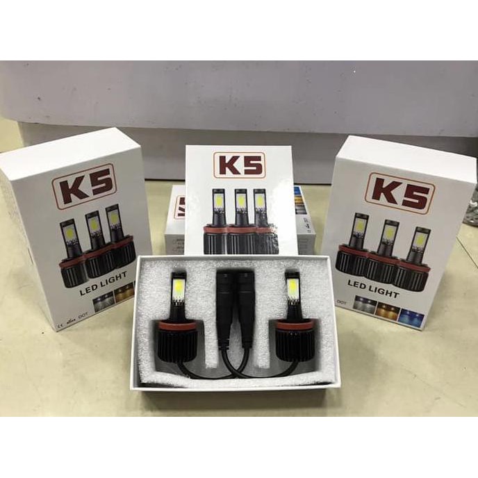 JUAL TURBO LED K5 LAMPU HEAD LAMP MOBIL 3 WARNA H11 HB4 H1 H3 #1