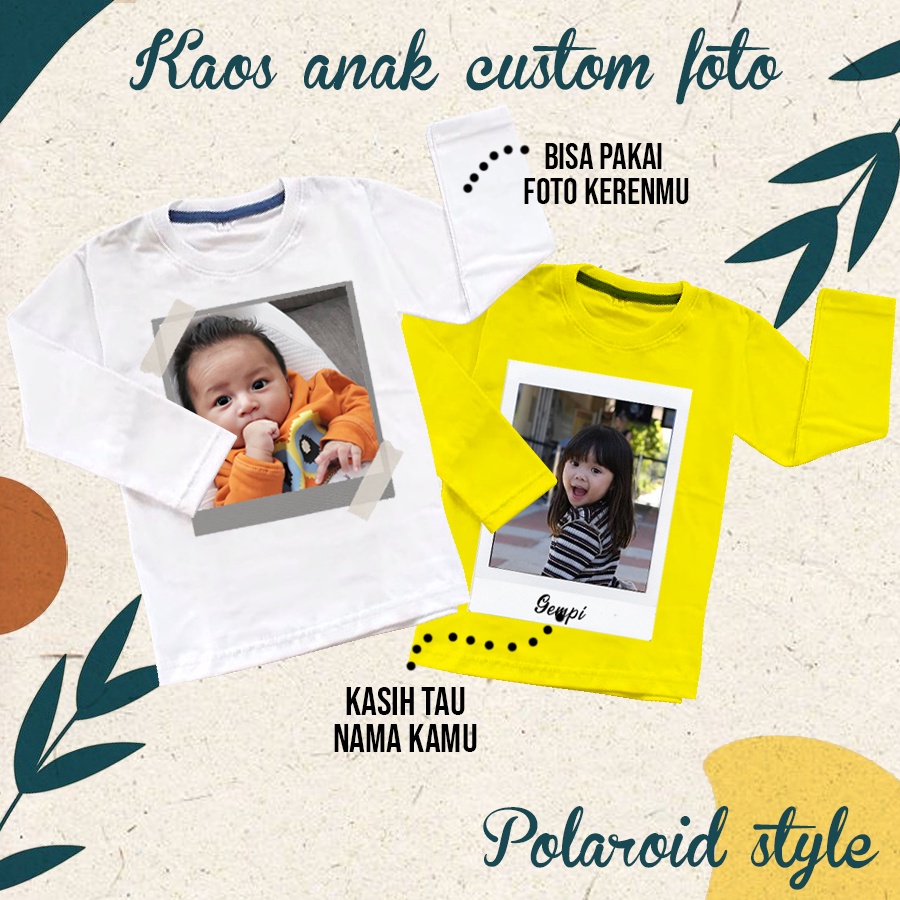 Kaos Panjang Anak Dan Dewasa Custom Foto Sendiri