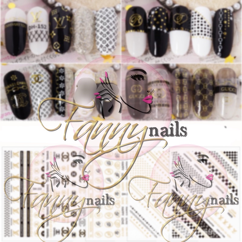 BEST SELLER NAIL STICKER STIKER KUKU MOTIF GARIS LEBAH WATER DECAL NAIL STICKER