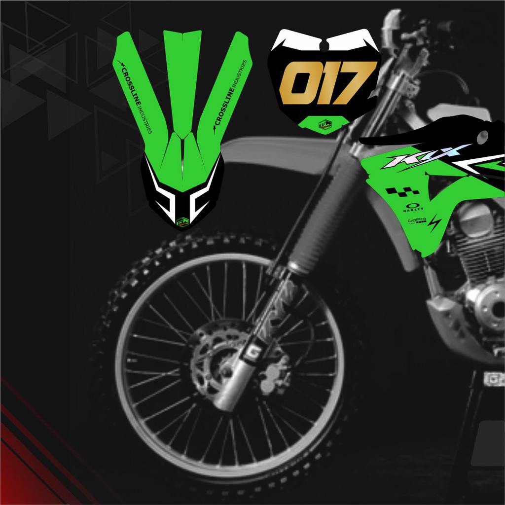 Decal Klx Gordon Full Body Decal klx Gordon Supermoto Decal klx Gordon Orange Glossy Terbaru Murah