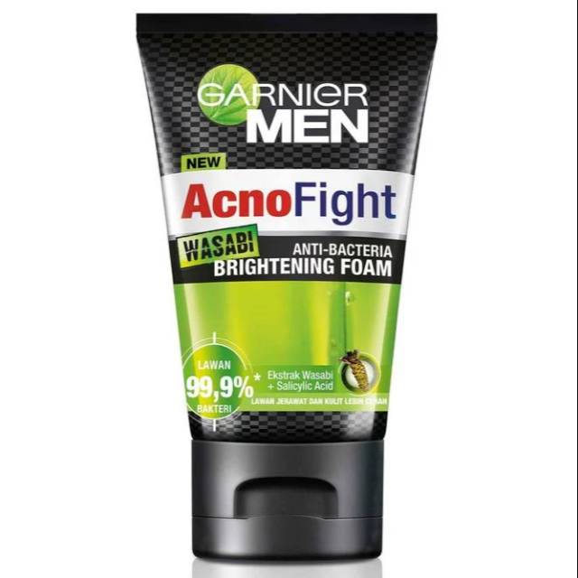 GARNIER MEN ACNO FIGHT WASABI ANTI BACTERIA BRIGHTENING FOAM 100mL