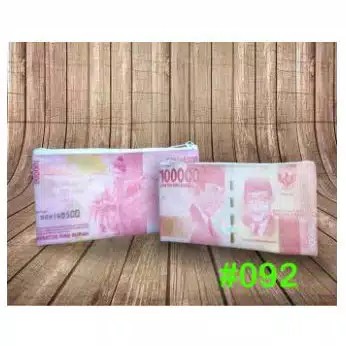 

Pencil Case Dompet Bentuk Uang Pouch Tempat Pensil Rupiah Seratus Ribu Rp.100.000 Souvenir Unik Lucu