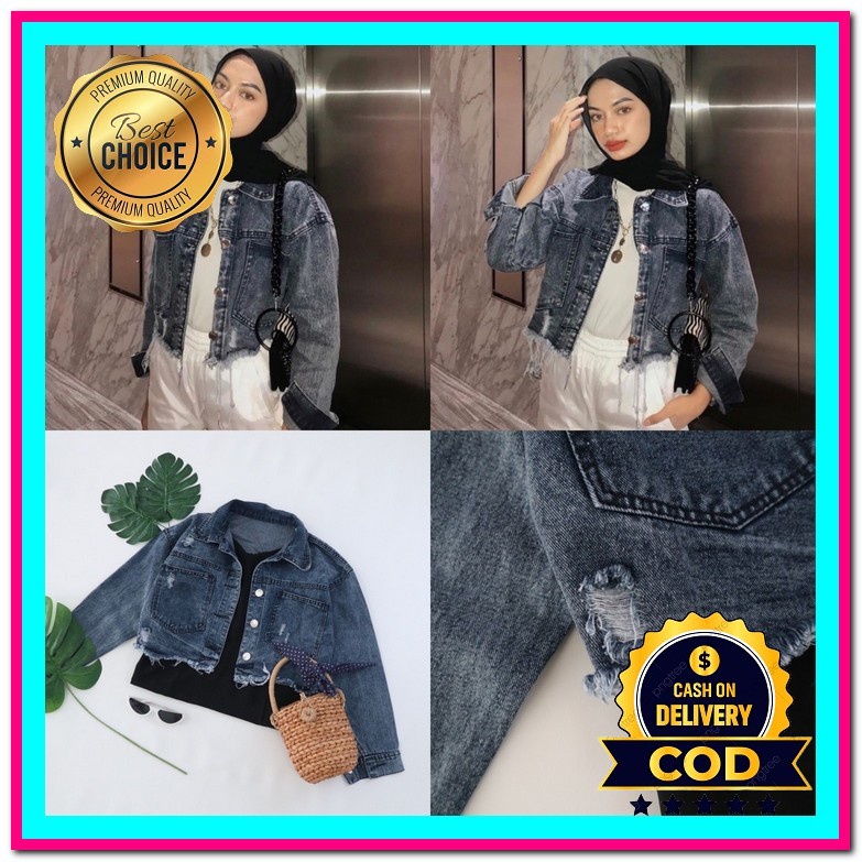 Jaket Oversize Denim Kekinian Jumbo Korea Cewek Wanita Jins Oversized Denim Jaket Jeans Jaket Jins A