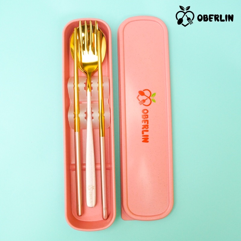 sendok korea set golden rose
