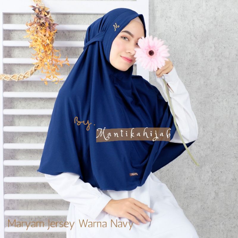 MARYAM JERSEY BERGO TALI HIJAB INSTAN ORIGINAL JERSEY SUPER NON PER-1