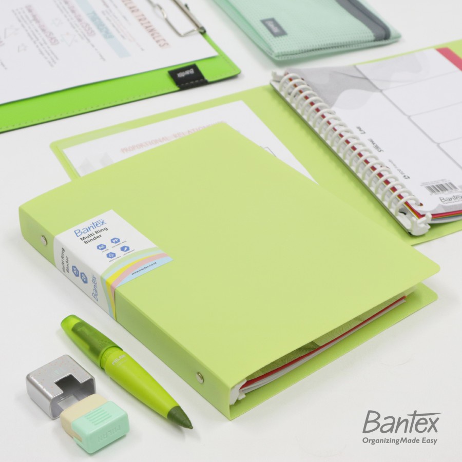 Map Binder Bantex A5 B5 Trendy Multi Ring Binder 20 &amp; 26 Hole - Binder Note A5 20 Ring dan B5 26 Ring Plus Bonus Divider Loose Leaf