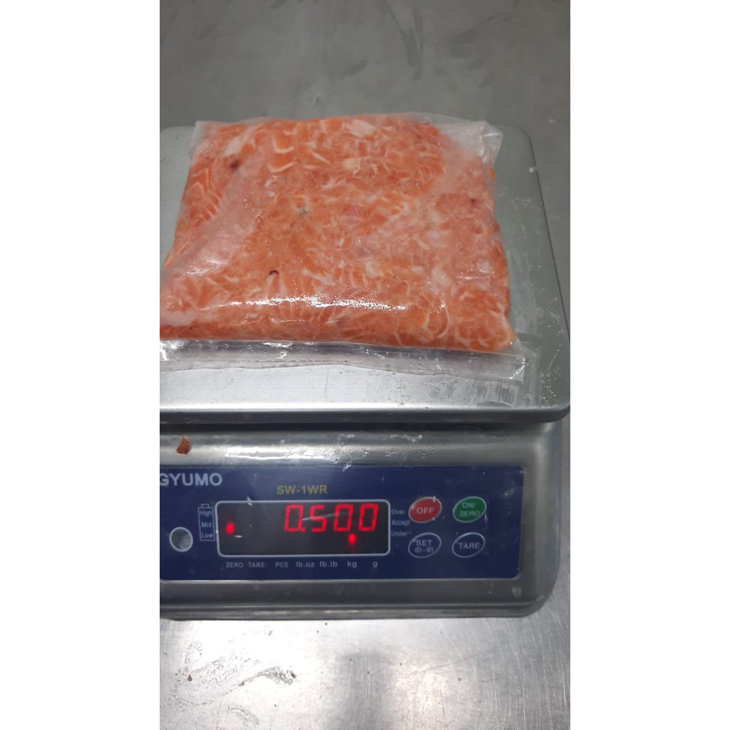 Salmon Scrape / ikan Salmon trout norway Fresh Kerokan /TETELAN SALMON