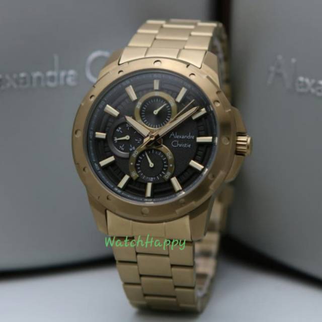Alexandre Christie AC 6538 MF AC6538 MF 6538MF 6538 MF Mens Bronze Black 100% Original Bergaransi