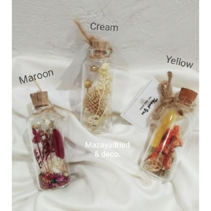 DRIED FLOWER IN  BOTTLE/JAR