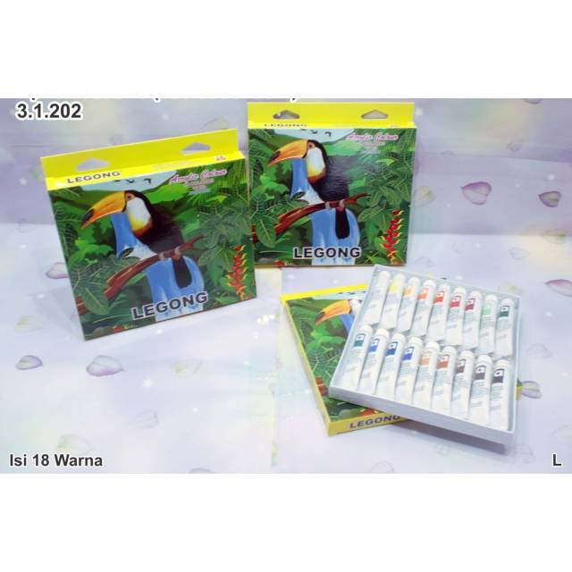 

Cat acrylic perlengkapan melukis / menggambar legong colour 18 warna