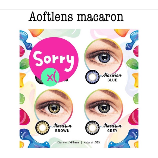 Softlens macaron - contact lens macaroon - lens macaron // gel macaron lens