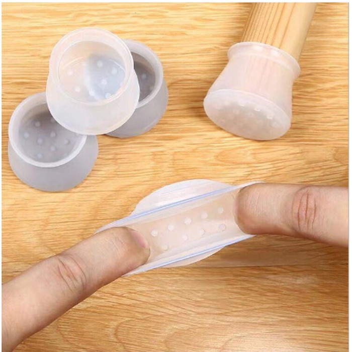 Alas Kaki Meja isi 4 Pelindung Silikon Kaki Kursi - Silicone Protector - Bantalan Furniture Anti Slip