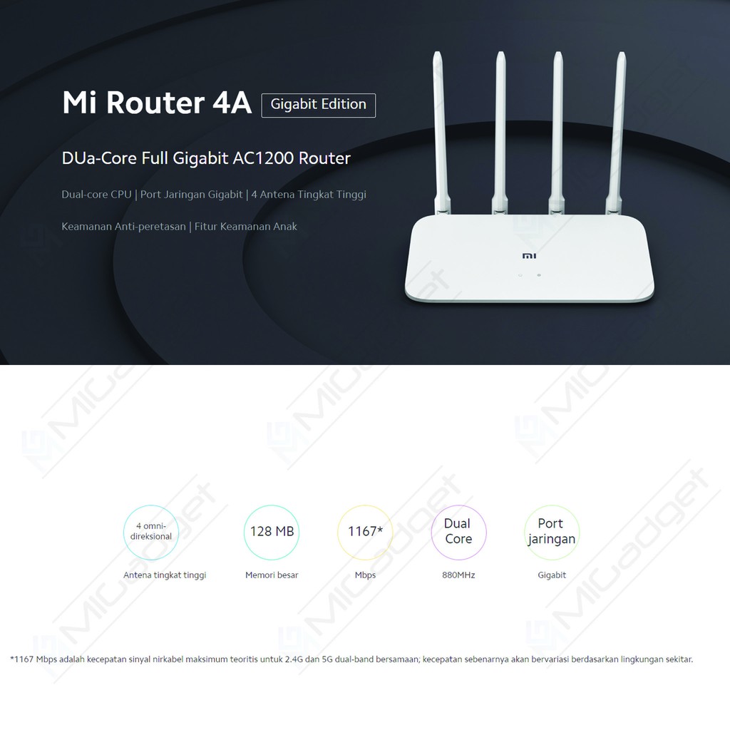 Xiaomi Router 4A 4 A Gigabit Edition AC1200 - WiFi Router Repeater