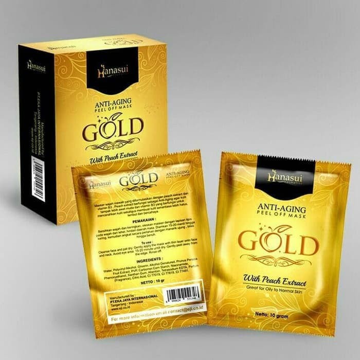 SACHET  Shiseido Gold Hanasui BPOM  Hanasui Gold Mask Peel Off