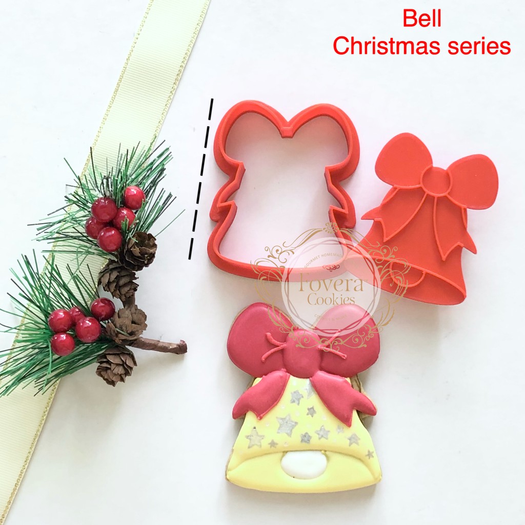 Bell CHRISTMAS COOKIE CUTTER. Cetakan Christmas Cookies