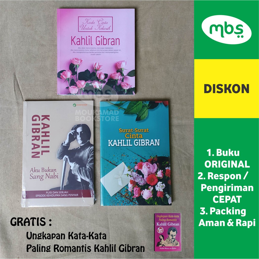 PAKET BUKU KAHLIL GIBRAN Kado Cinta Untuk Kekasih Aku Bukan Sang Nabi Surat Surat Cinta Shopee Indonesia
