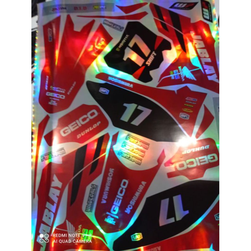 decal sticker hologram KLX D-Tracker crf 150 l