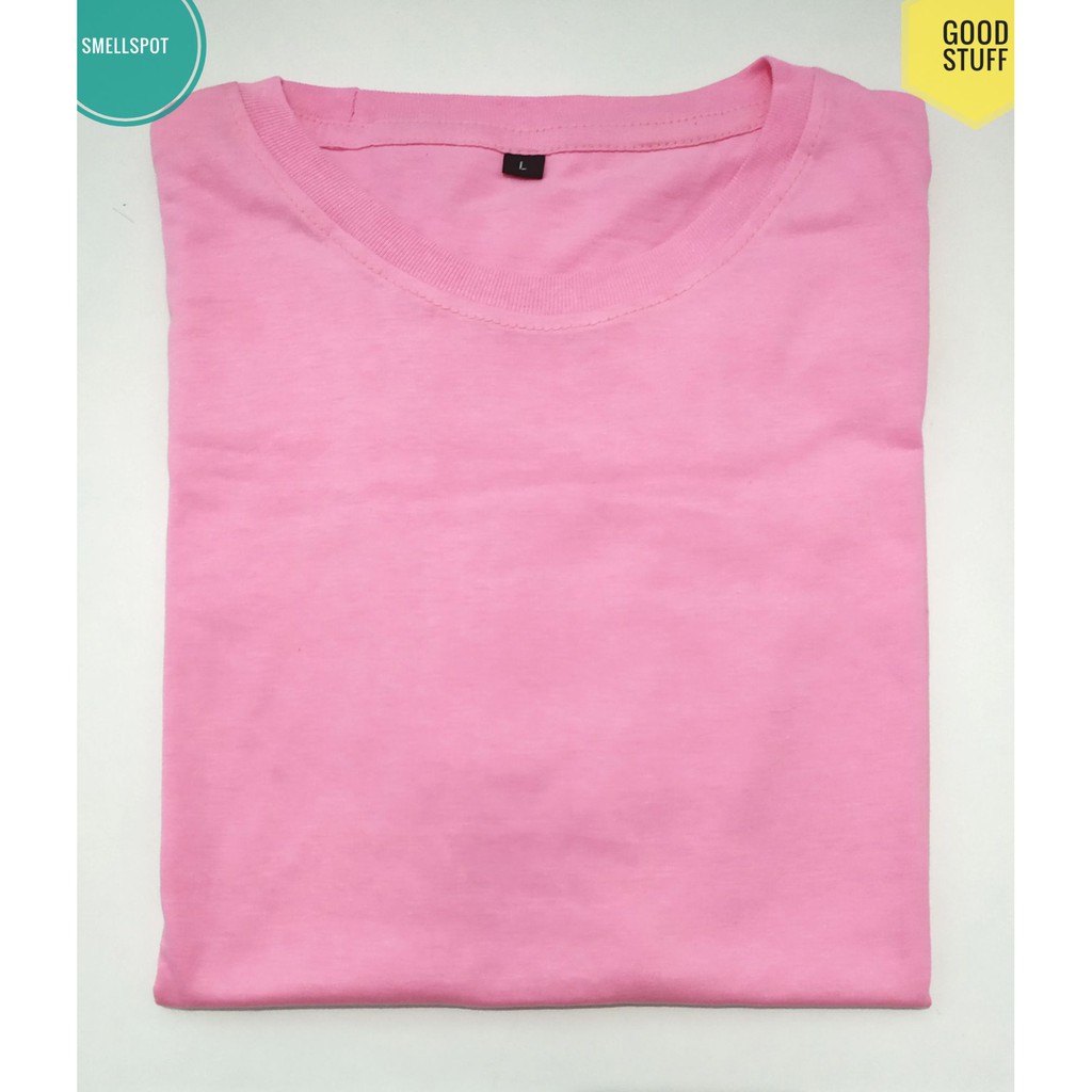  Kaos  Polos  Warna  PINK  Soft Cotton Combed 30s Lengan  
