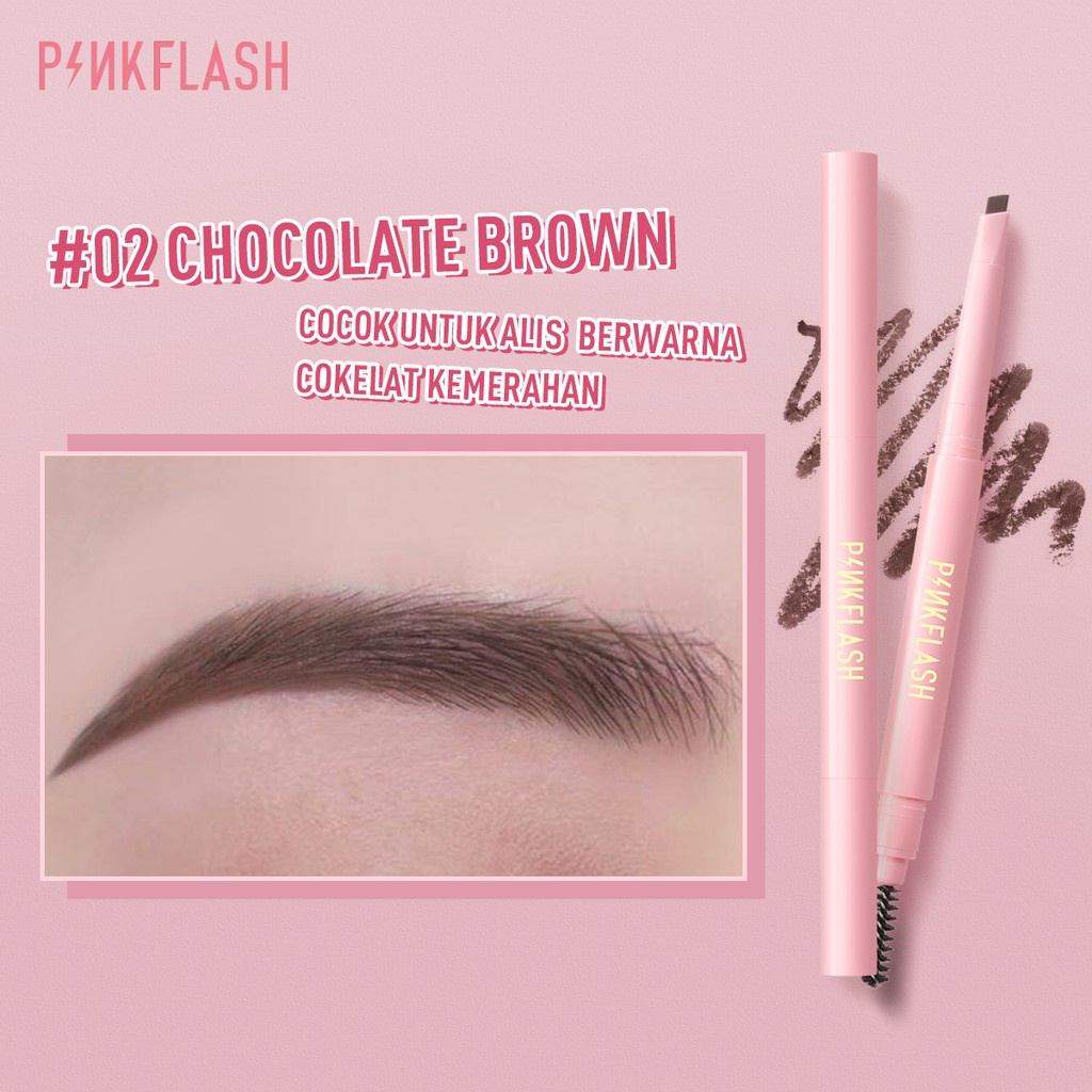 PINKFLASH OhMyEmoji Automatic Eyebrow Pencil Tahan Air Pigmen Pensil Alis WaterProof / BS