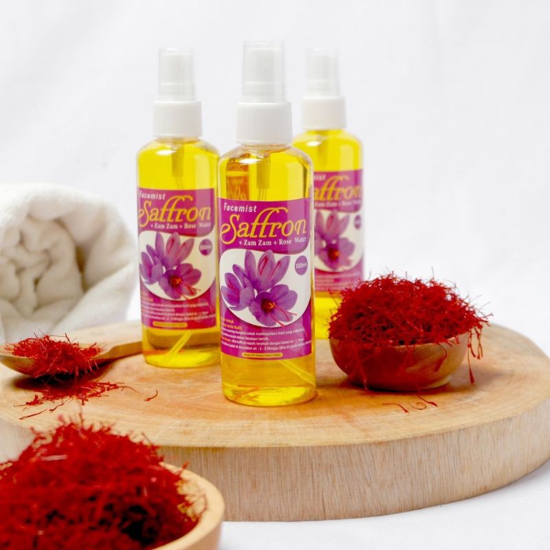 Facemist Saffron dengan Zam Zam 100 ML Asli Face Mist Air Safron / Saffron Spray Water Zamzam