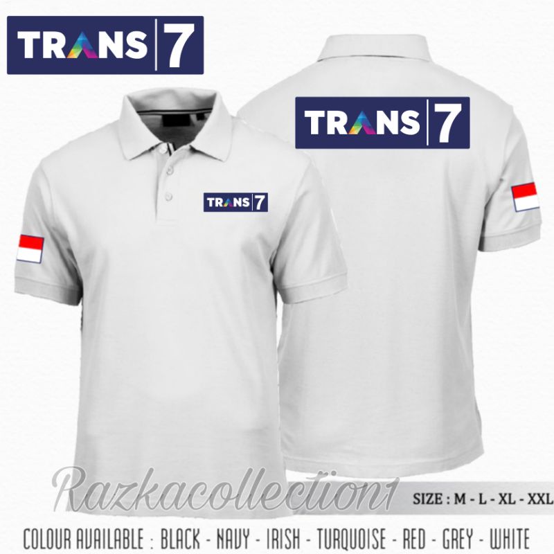 Polo Shirt Trans7 / Kaos Tv Trans7 / Baju Tv Trans7 / Baju Kaos Kerah Televisi Trans7 Fremium