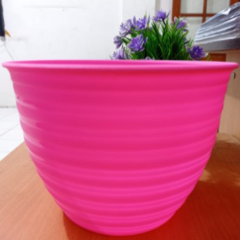 Pot Bunga Plastik Motif Sarang Tawon 21cm