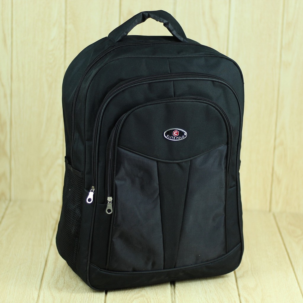 Tas Gendong Pria Elite Polo Besar Hitam Polos Desain Simple Ellegant