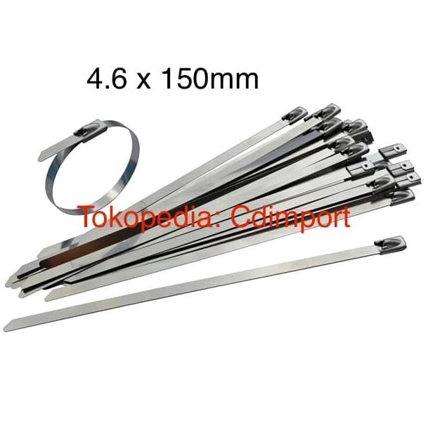 

[[COD]] Stainless Cable Ties - Kabel Tis Stainless 4.6 x 150 mm 15 cm - 100pcs FREE ONGKIR Kode 633