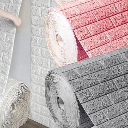 WALLPAPER DINDING ROLL WALLPAPER 3D FOAM BATA ROLL ROLLAN