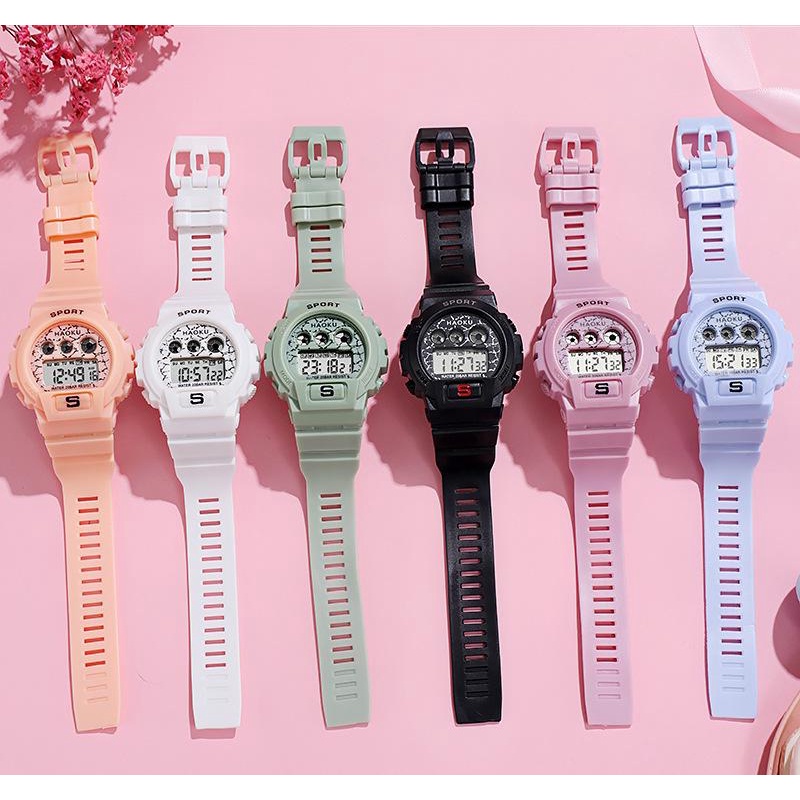 BAJ Jam Tangan Wanita Rubber Sport Digital LED 6900 Korea Fashion Import Couple Pria Anak Remaja JF082