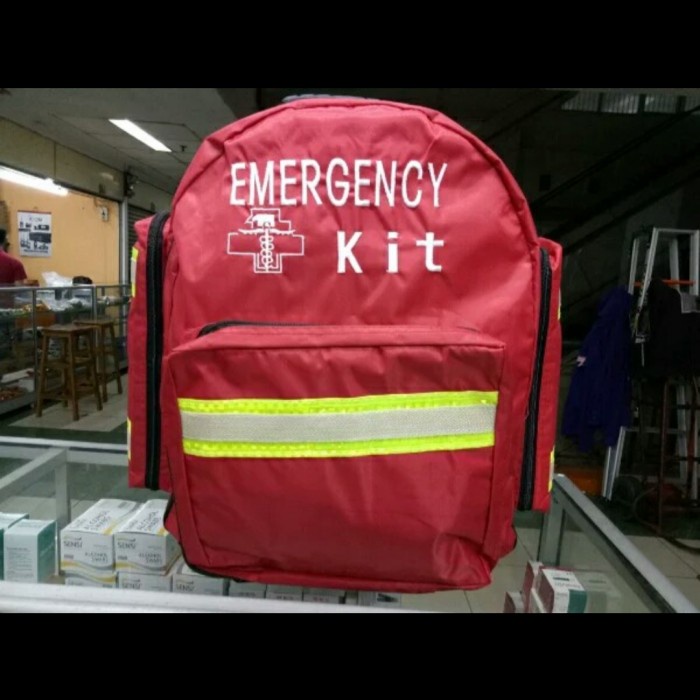Tas/Bag P3K - Isi P3K Ransel / Paket P3K Murah/ Tas Emergency Gendong + Isi Lengkap