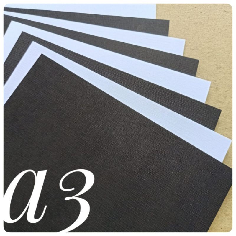 

KERTAS LINEN JEPANG 230 GR UK A3 / 29,7 CM X 42 CM ( ISI 50 LEMBAR )