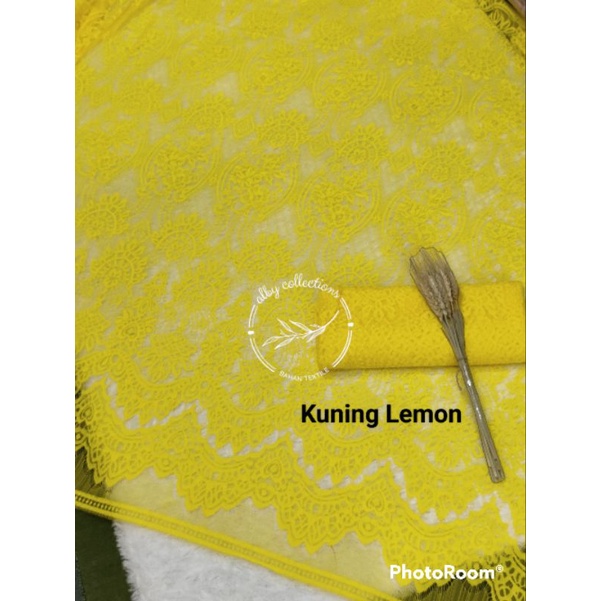 KAIN BROKAT PANEL SEMI PRANCIS CATTON / BAHAN KEBAYA MEWAH