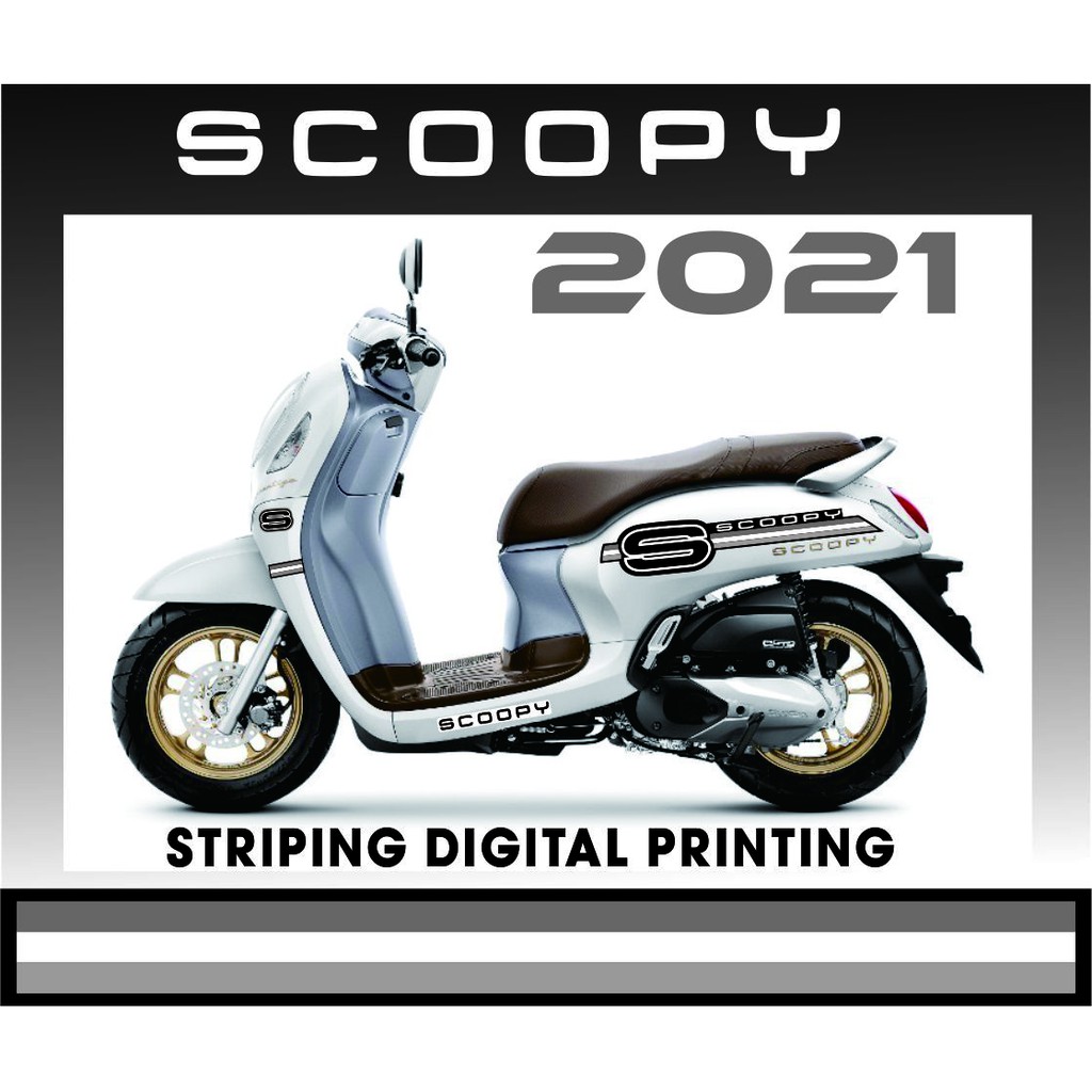 STRIPING SIMPLE VARIASI SCOOPY 2021 VARIASI STICKER MOTOR SCOOPY 2020-2021