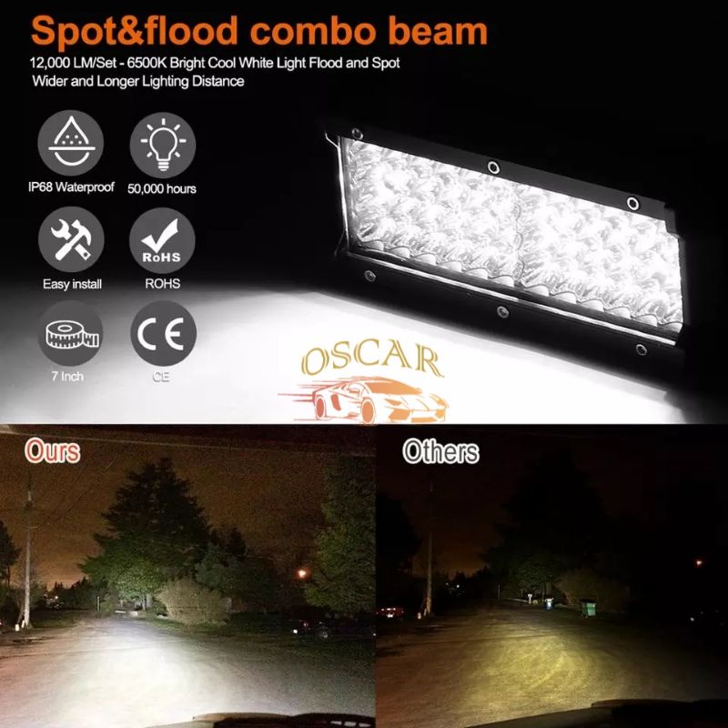 Lampu Tembak Sorot LED Bar CWL 40 Titik Mata 120 Watt Motor Mobil 120W 12 Volt 12V Worklight