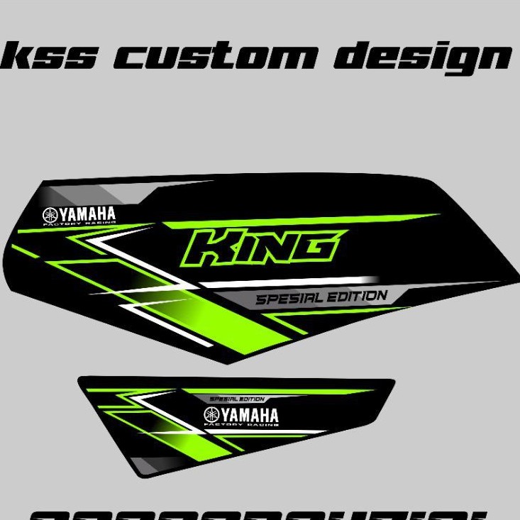 striping rx king variasi hitam dengan hijau stabilo