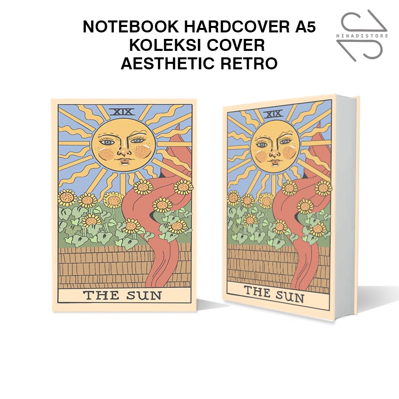 

Buku Ukuran a5 Pocket Book/Notebook Hardcover A5 isi polos dan garis Gambar cover aesthetic retro