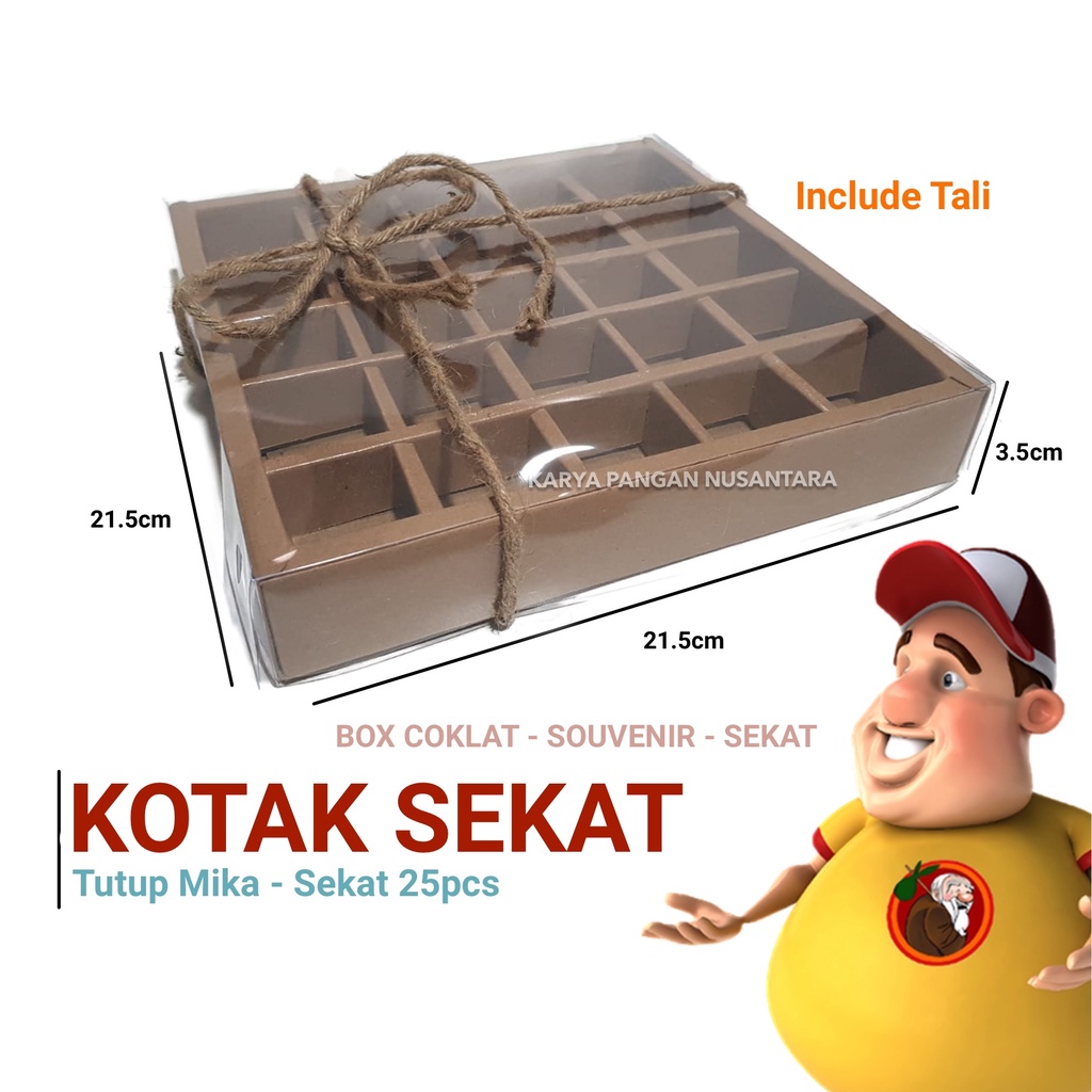 

KOTAK COKLAT BOX SOUVENIR KOTAK SEKAT 25 KOTAK HAMPERS GIFT BOX KRAFT