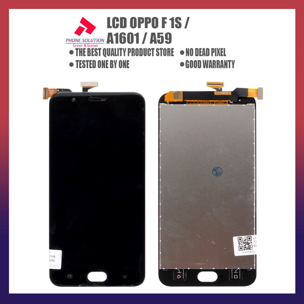 LCD Oppo F1s  LCD Oppo A1601  LCD Oppo A59 Fullset Touchscreen - Parts Kompatibel Dengan Produk Oppo // Supplier LCD Oppo F1s  - Garansi 1 Bulan