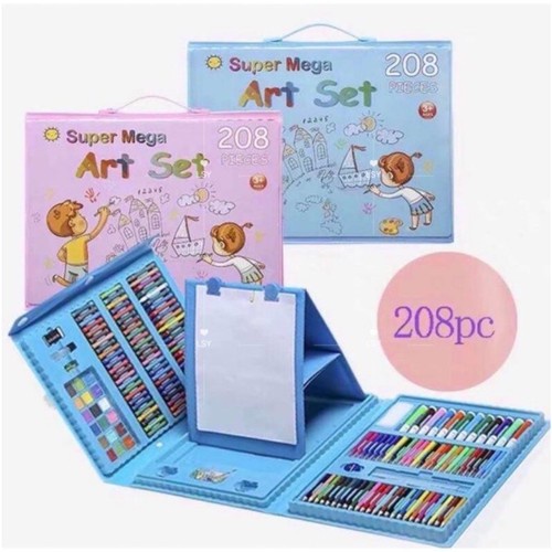 AM208 - Set Alat Gambar Anak Crayon Pensil Warna Anak 208 buah art set