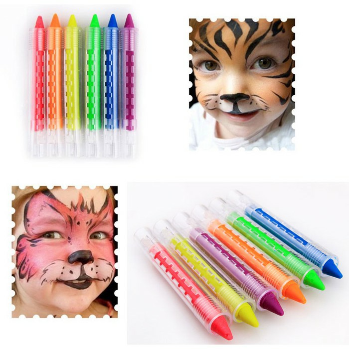 Face painting anak make up kit crayon kid kids stick set wajah body paint halloween krayon non toxic