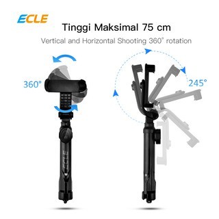 ECLE ETS1009 Selfie Stick Bluetooth 2 In 1/ Tongsis Bluetooth 2 In 1 Monopod Bluetooth
