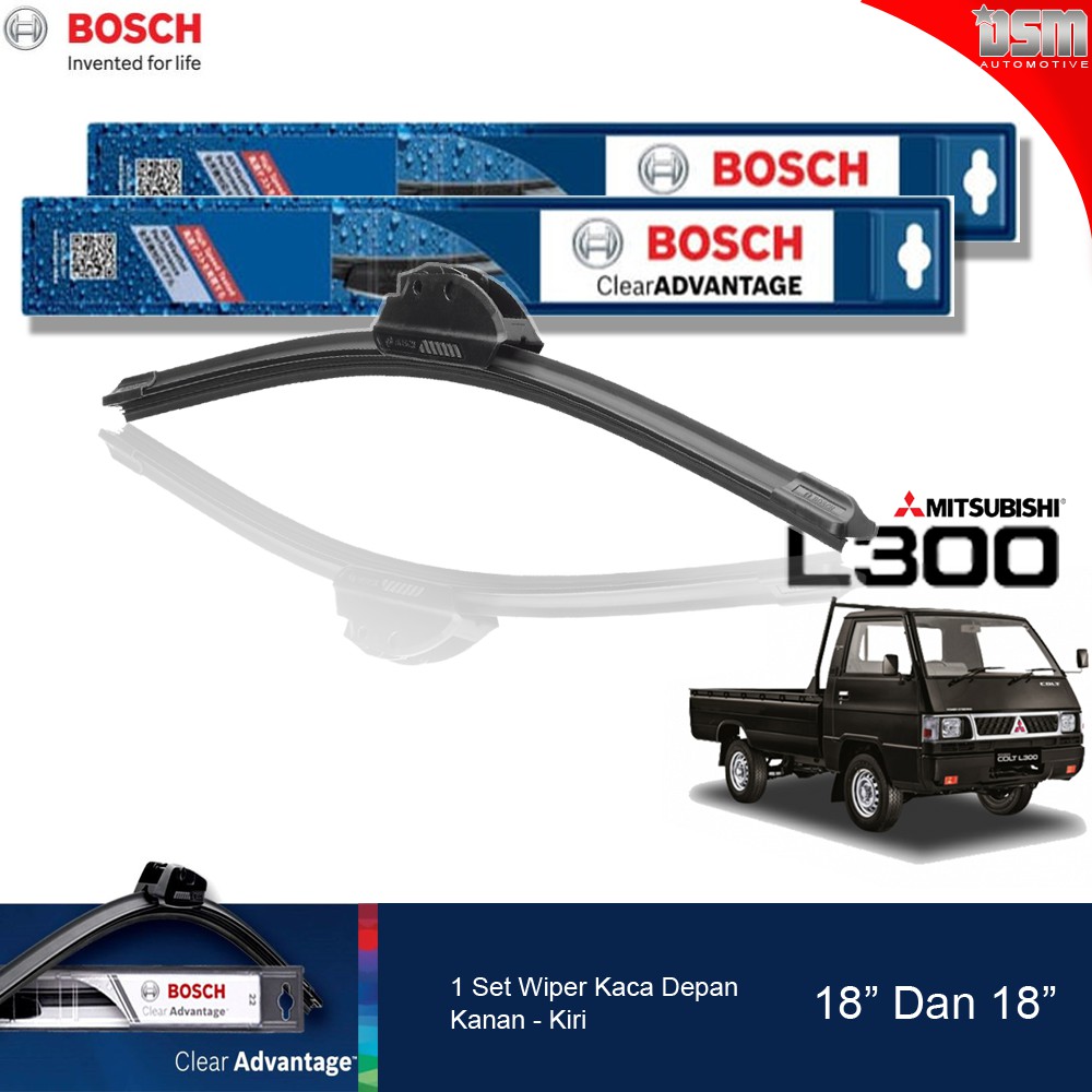 Bosch Clear Advantage Frameless / Wiper Frameless Mitsubishi L 300 18&quot; dan 18&quot; / Wiper L 300