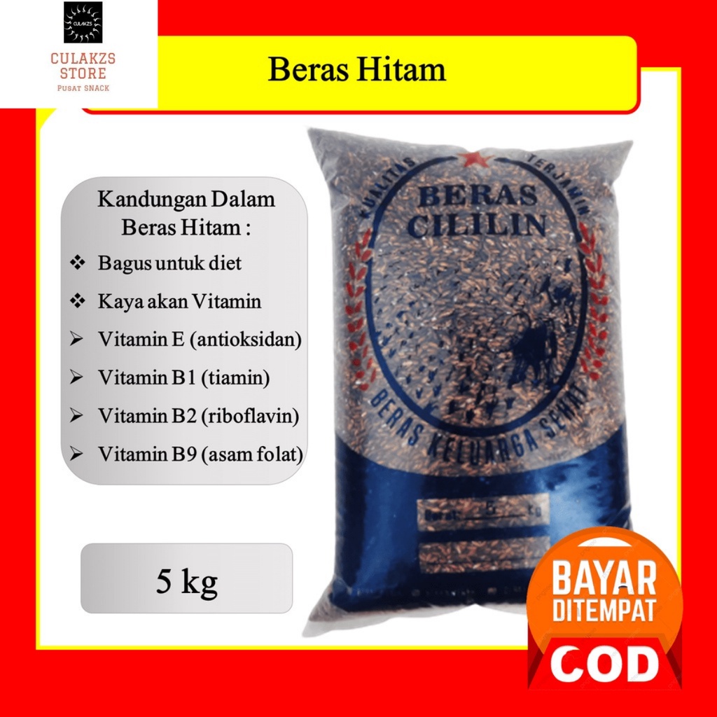 

BERAS CILILIN BERAS HITAM ORGANIK PULEN BERAS DIET 5KG