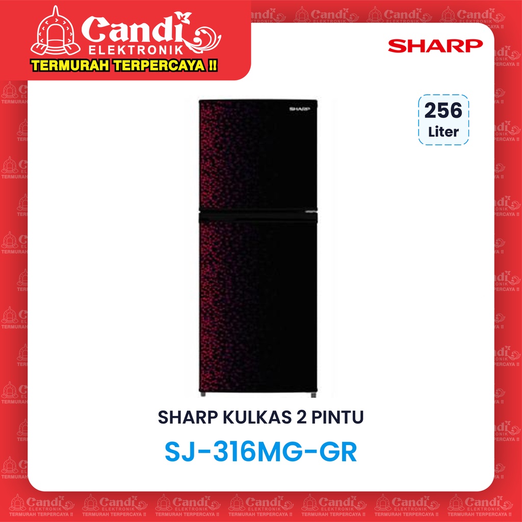 SHARP KULKAS 2 PINTU SJ-316MG-GR 256 LITER SJ-316MG