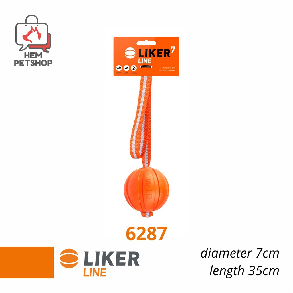 LIKER LINE 6287 - Diameter 7cm - Dog Ball Toy - mainan hewan