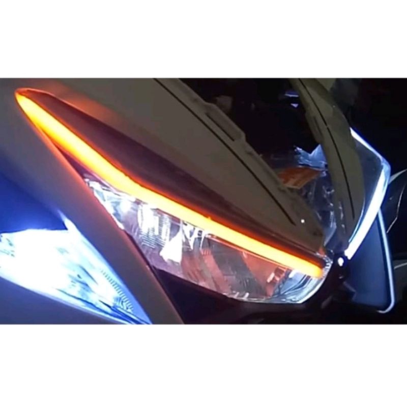 Lampu Alis LED 30cm  Flexsibel LED Waterproof Lentur Tahan Panas Motor/Mobil 1 Warna Tidak Berbintik 1pcs