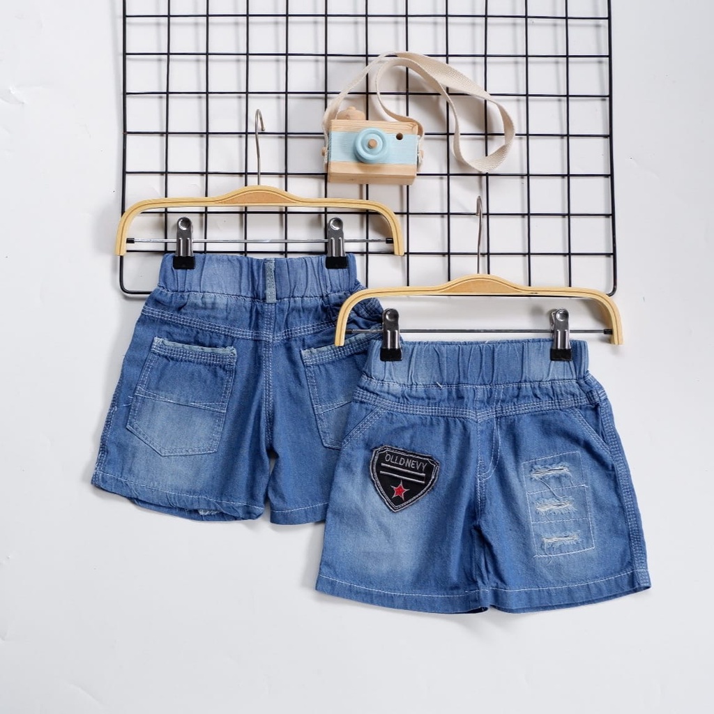 CELPEN  BORDIR RIPPED CELANA PENDEK JEANS ANAK 1-3 th Celana Pendek Anak